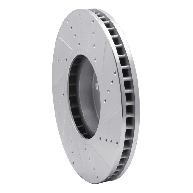 BMW 650I Convertible Brake Rotor (1) - Right Front - R1 Concepts - Drilled & Slotted - Silver - `10-`18